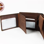 Heren portemonnee / beurs '' grey brown '' zeer uitgebreid.