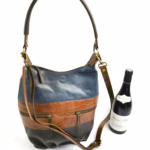 Crossing ''limited'' Mooie design tas met crock leder.