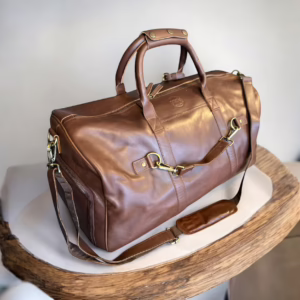 Luxe Kalfslederen Reistas met Schoenenvak – Stijlvol en Functioneel - pellericca exclusief Hoogwaardig - met portemonnee